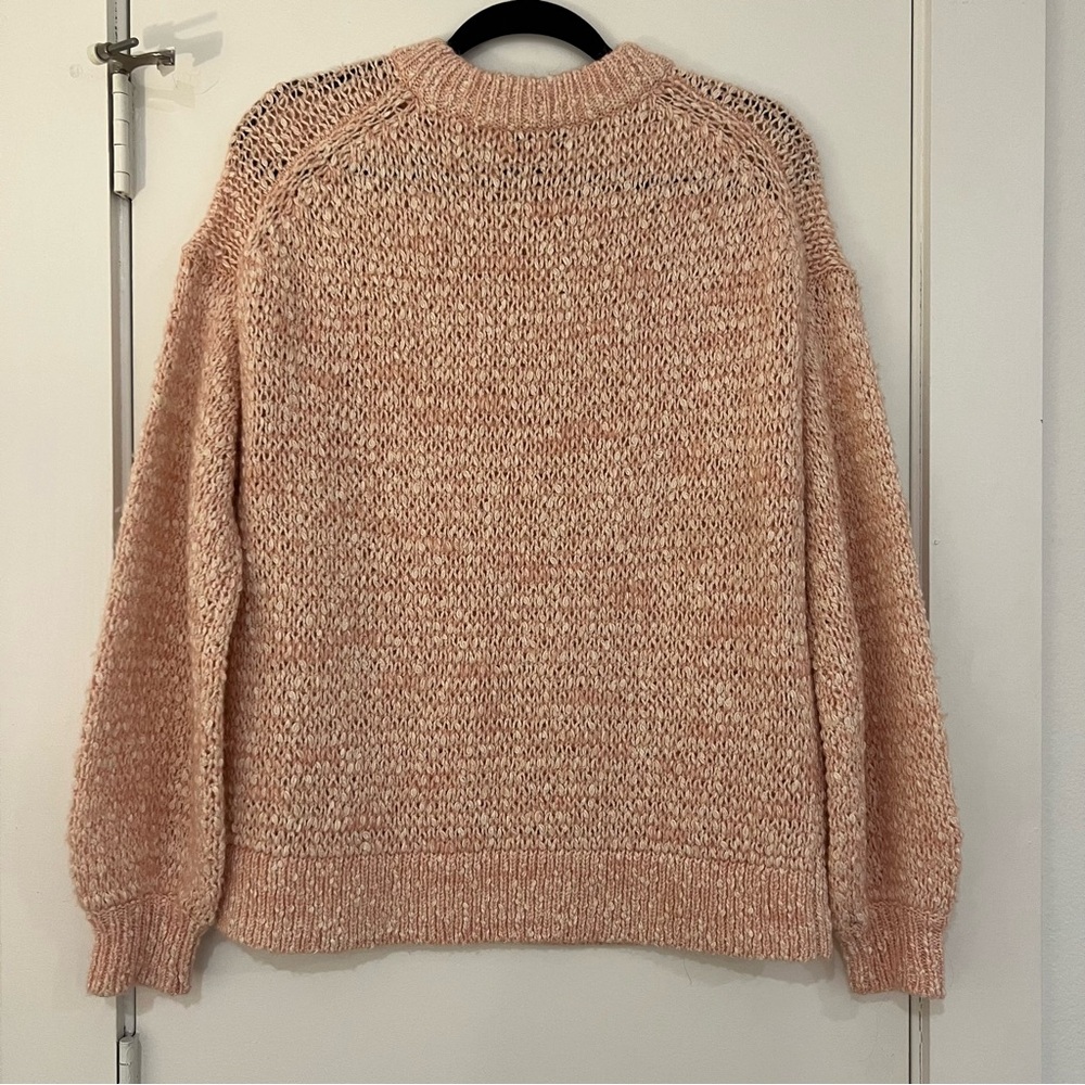 Madewell Baez Pullover Crewneck Sweater Pink Wool Alpaca Blend Size Small - Picture 9 of 10